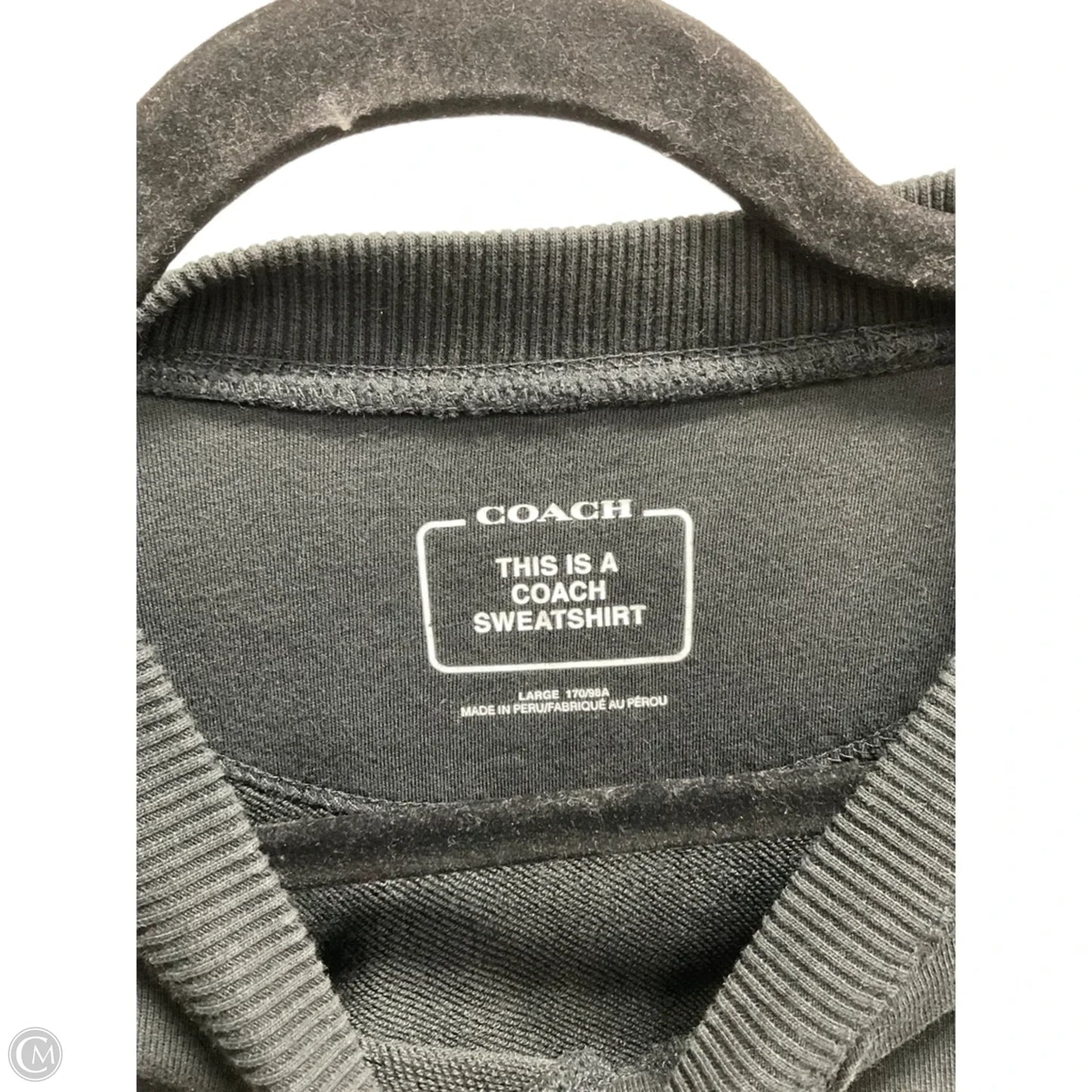 Sweatshirt Designer By Coach In Black, Size: L