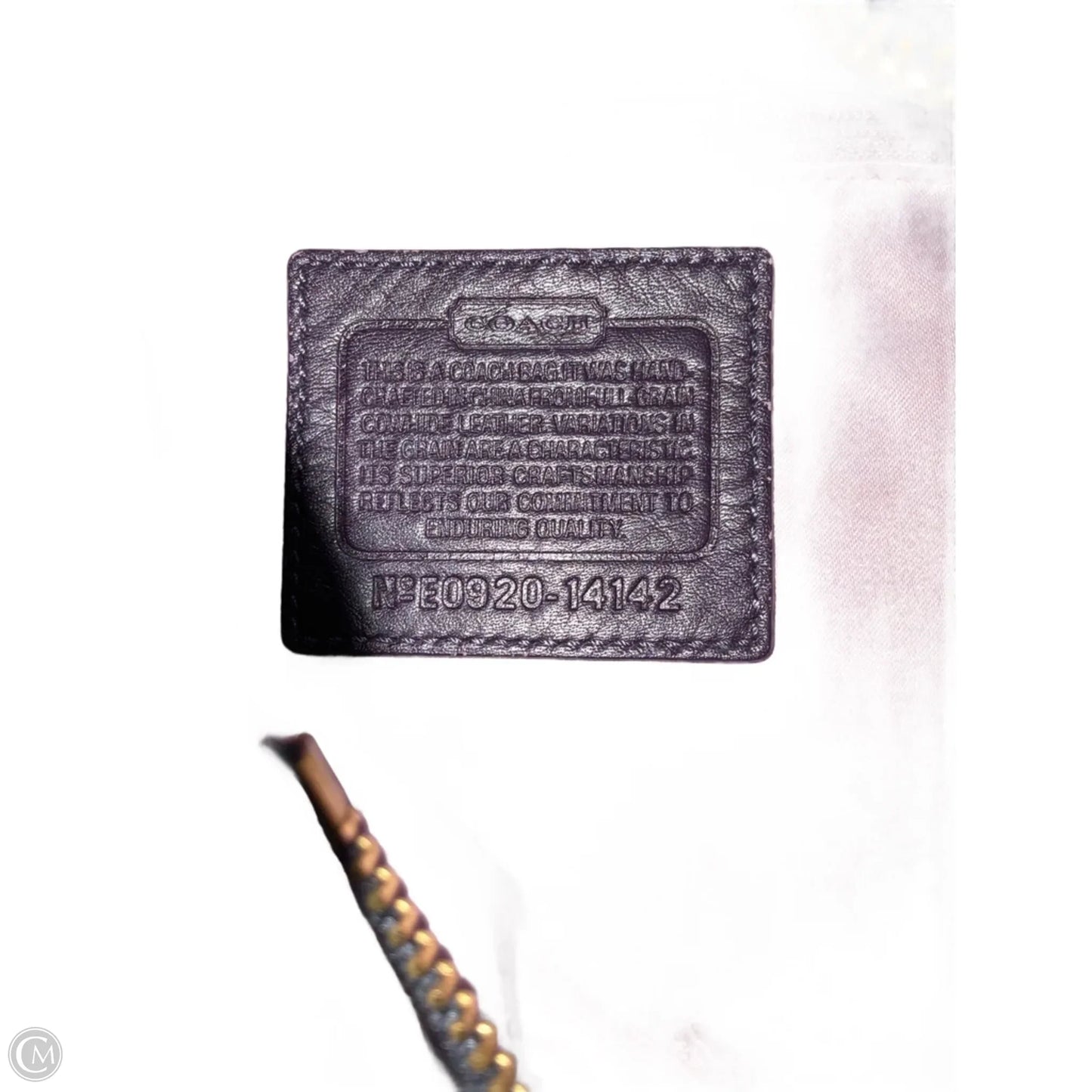 Handbag Designer By Coach, Size: Medium