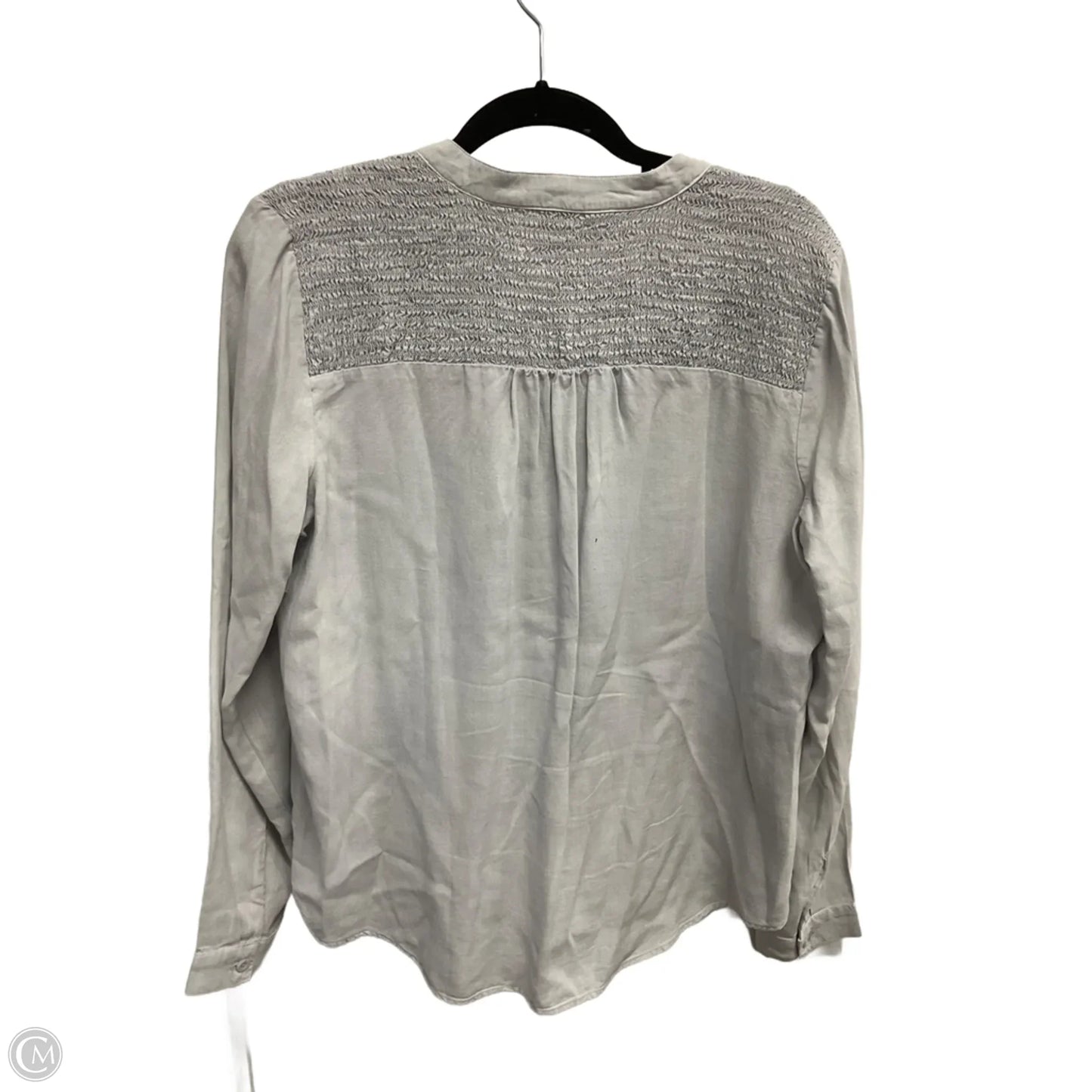 Blouse Long Sleeve By Cloth & Stone In Grey, Size: L