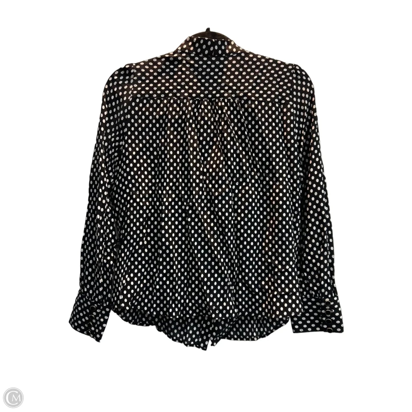 Blouse Long Sleeve By Talbots In Polkadot Pattern, Size: Lp