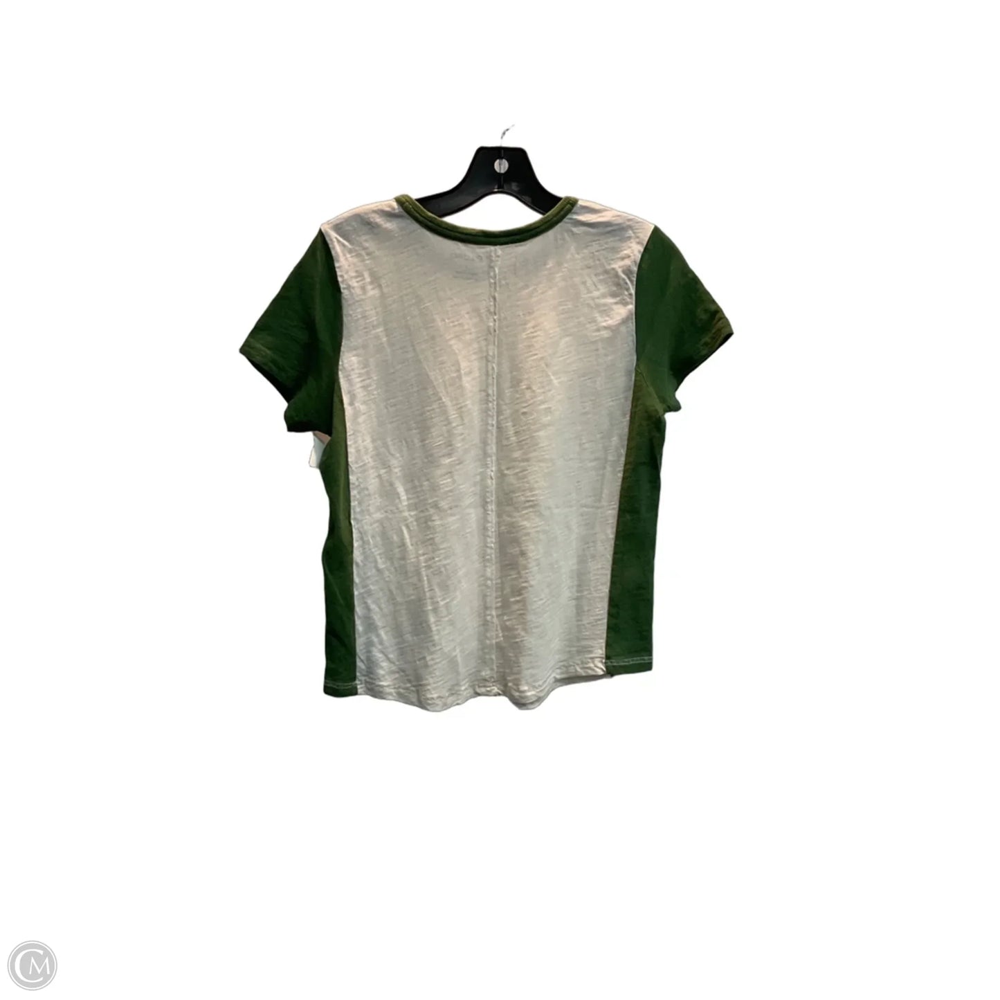Top Short Sleeve By Pilcro In Green & White, Size: S