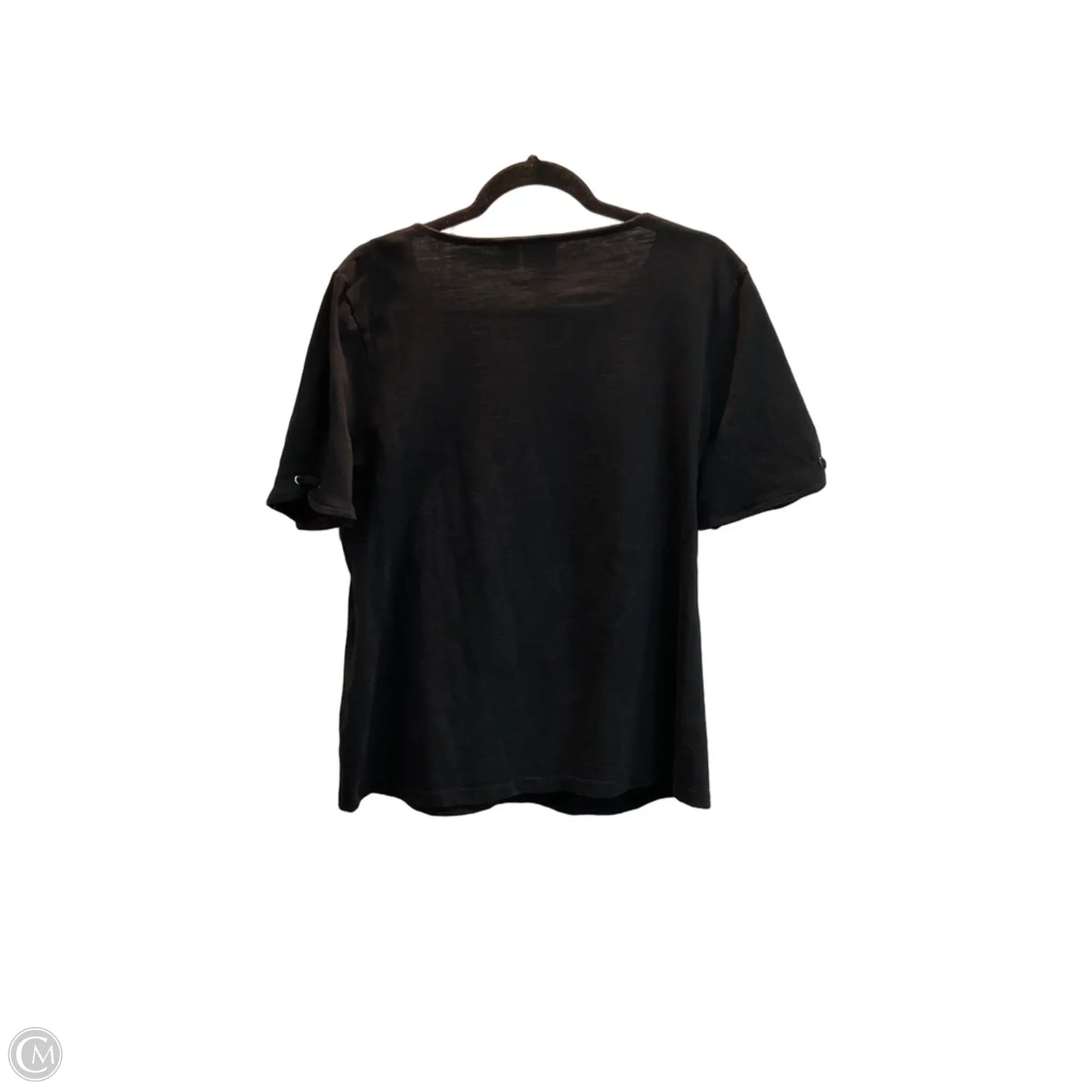 Top Short Sleeve By Chicos In Black, Size: L