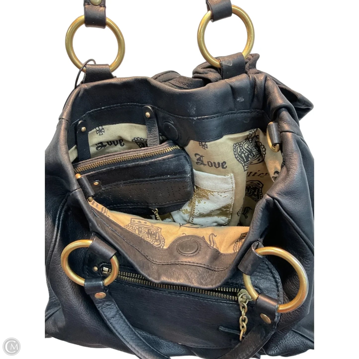 Handbag Leather By Juicy Couture, Size: Medium