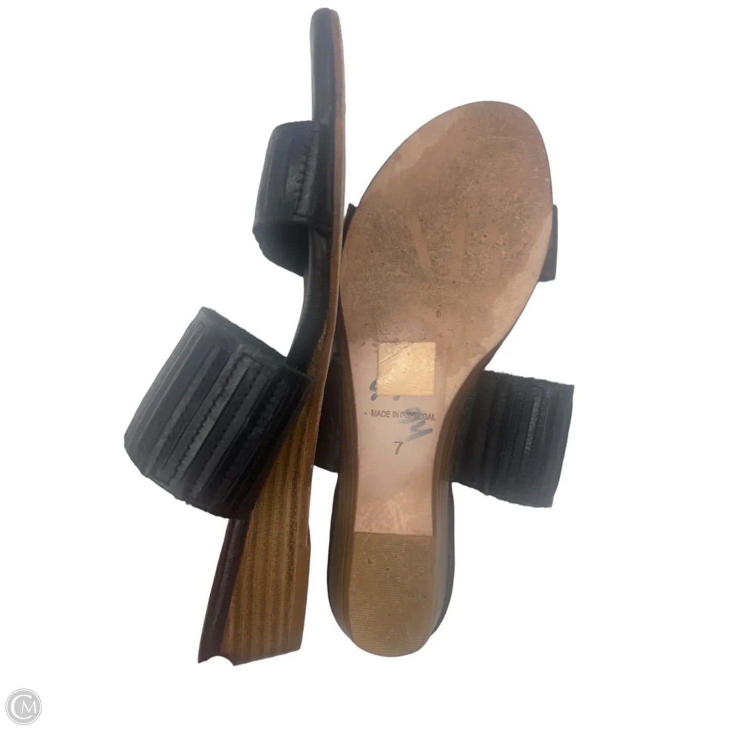 Sandals Heels Wedge By Cmc In Black, Size: 7