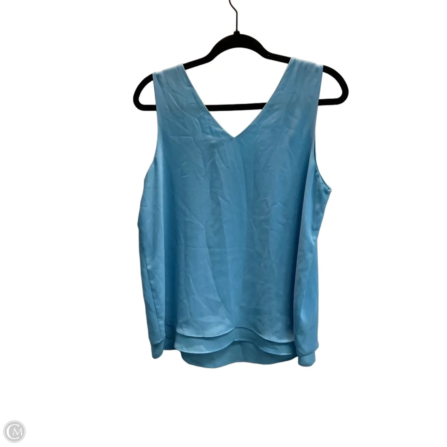 Blouse Sleeveless By Ann Taylor In Blue, Size: M