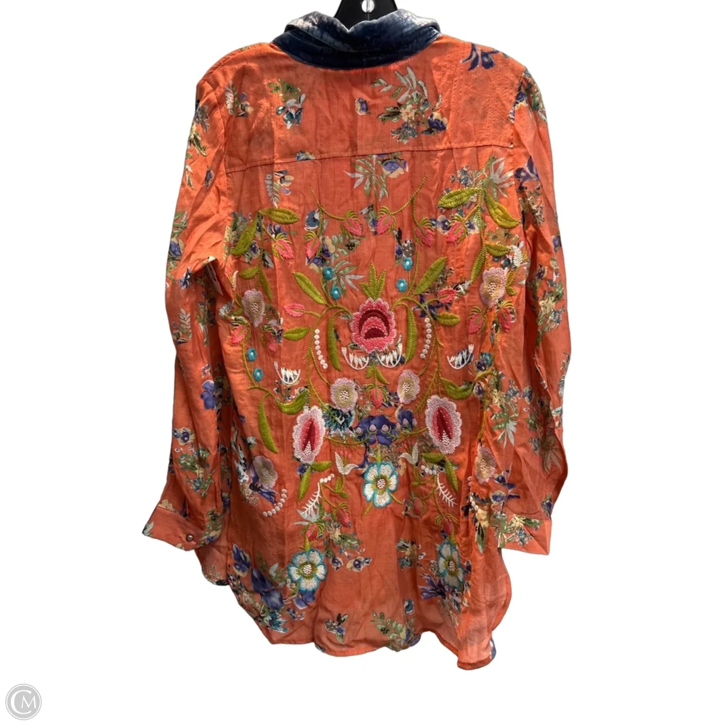 Blouse Long Sleeve By Soft Surroundings In Orange, Size: M
