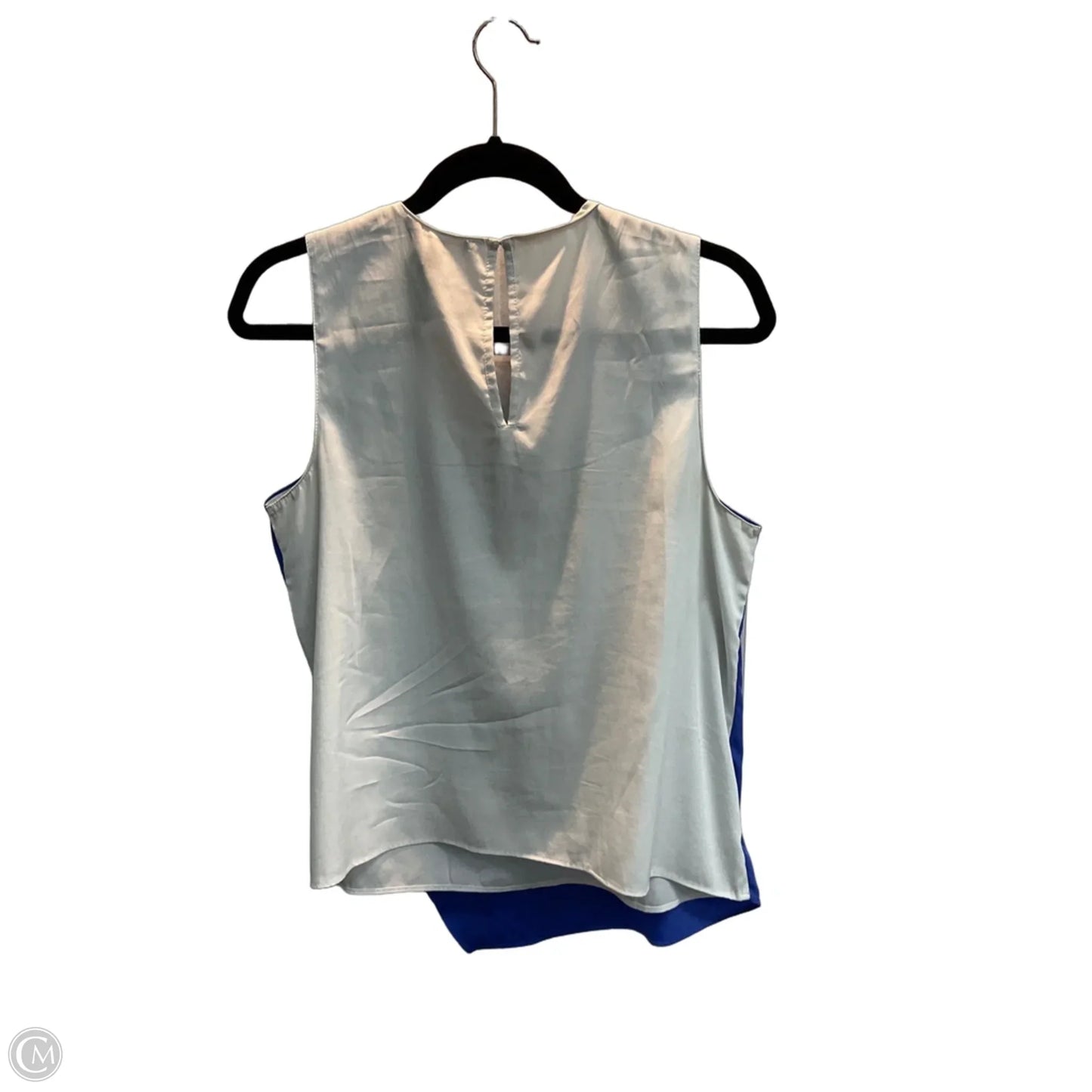Top Sleeveless By Banana Republic In Blue & White, Size: M
