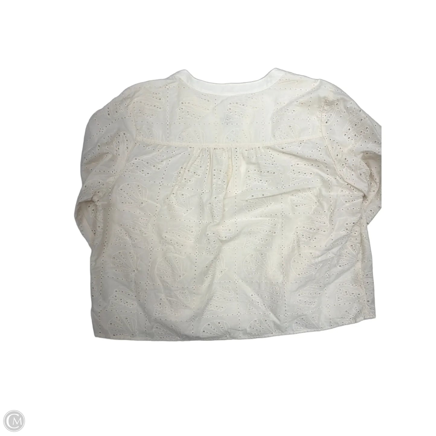 Blouse Long Sleeve By Universal Thread In Cream, Size: M