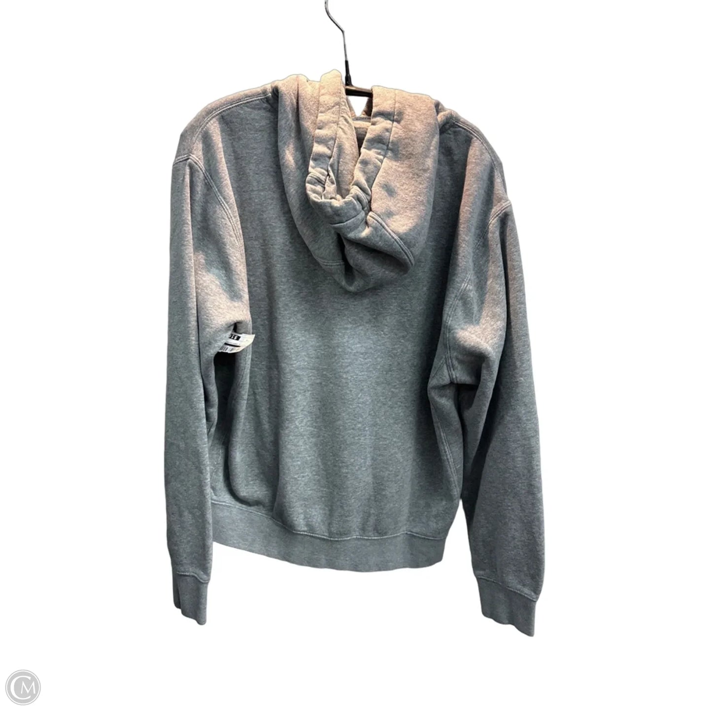 Athletic Sweatshirt Hoodie By Nike In Grey, Size: S