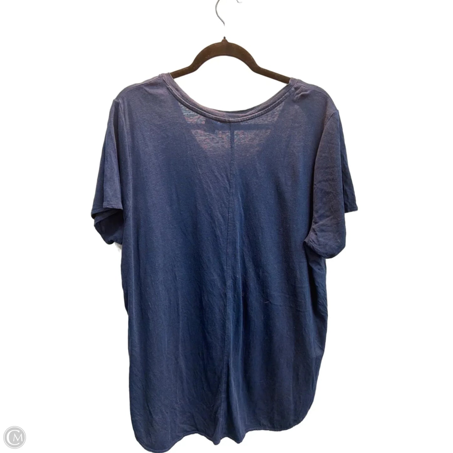 Top Short Sleeve Basic By Tahari In Navy, Size: 2x