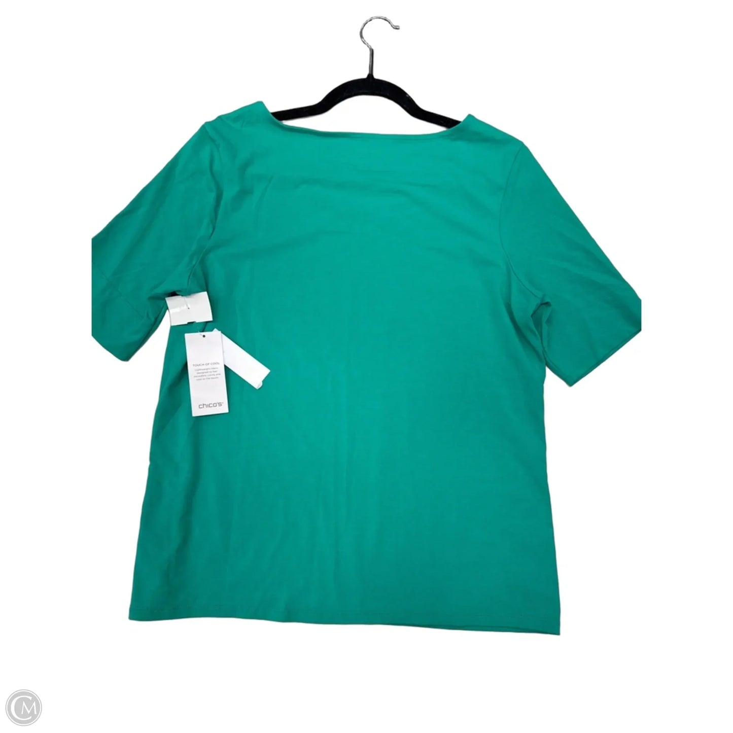 Top Short Sleeve Basic By Chicos In Teal, Size: L