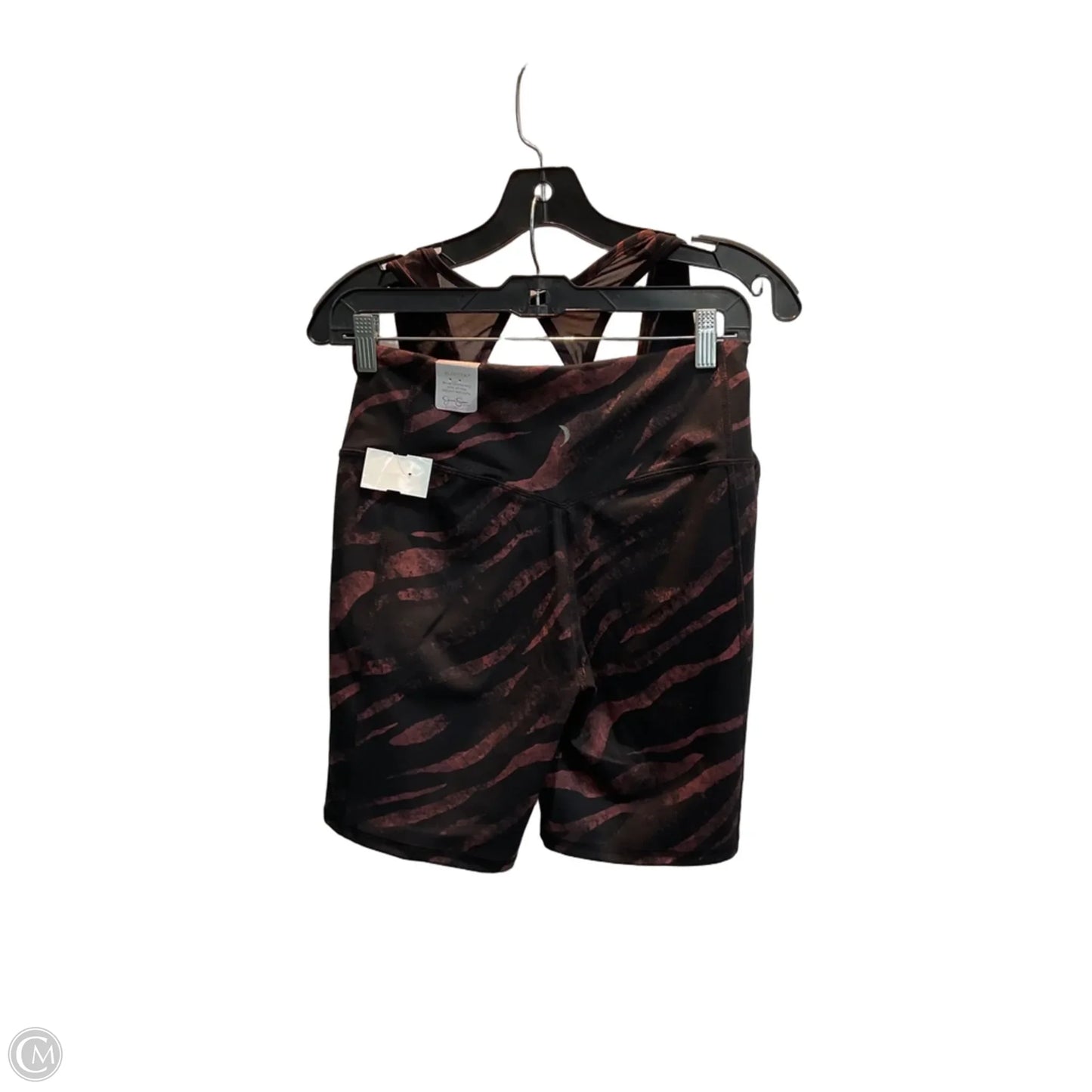 Athletic Shorts 2pc By Jessica Simpson In Zebra Print, Size: L