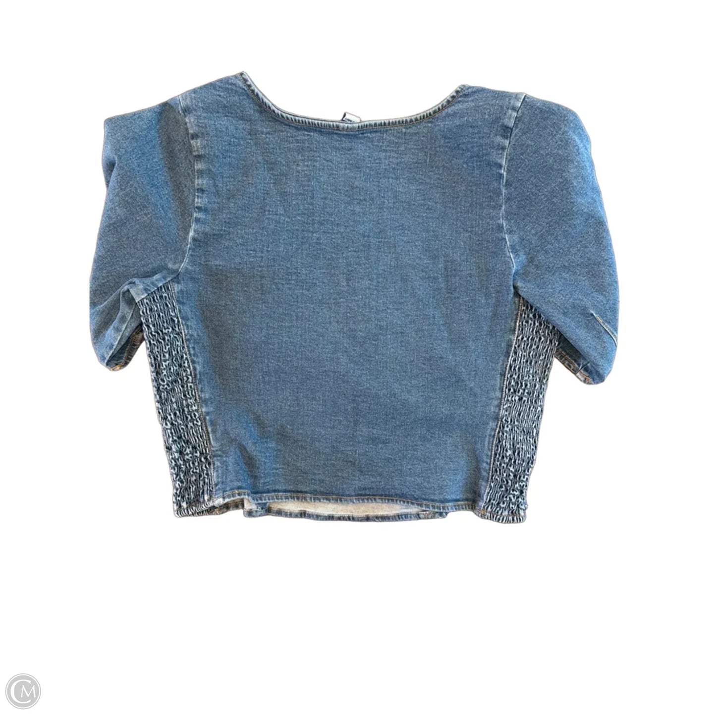 Top Short Sleeve By Old Navy In Blue Denim, Size: L