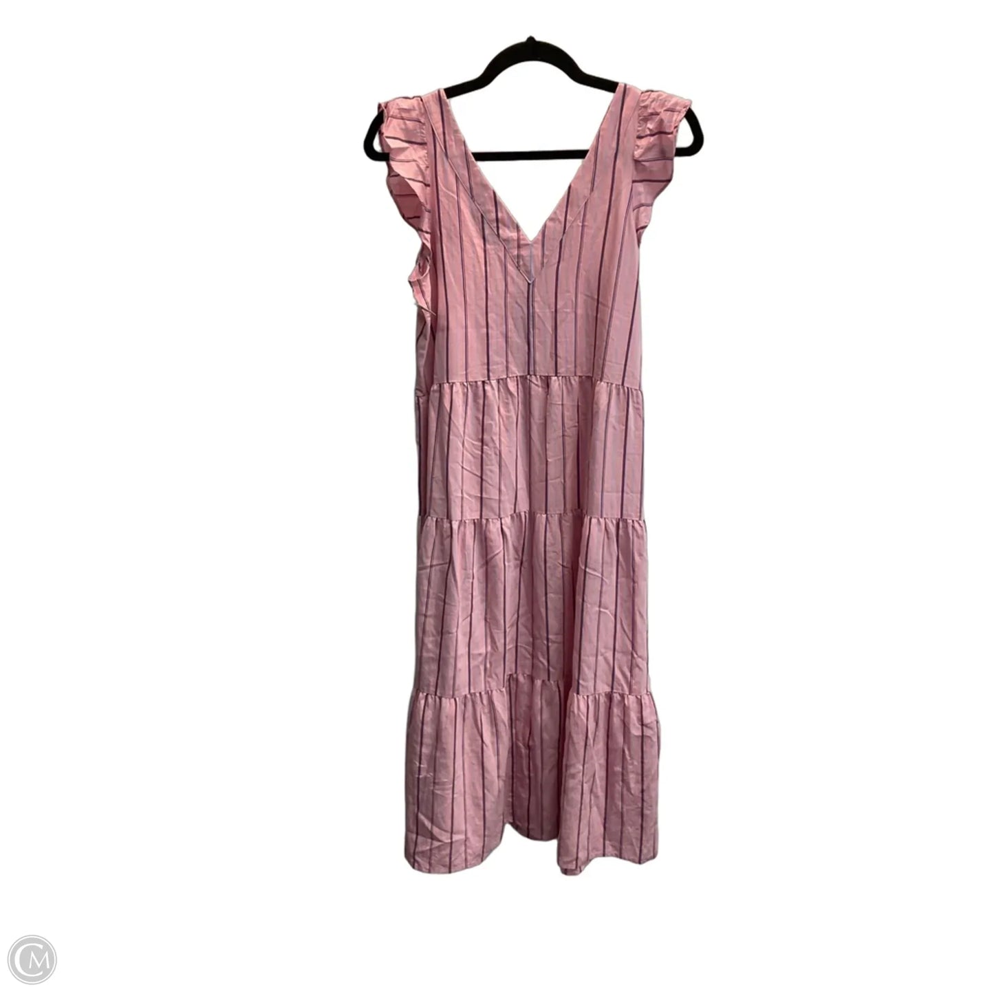 Dress Casual Midi By Loft In Striped Pattern, Size: Xs