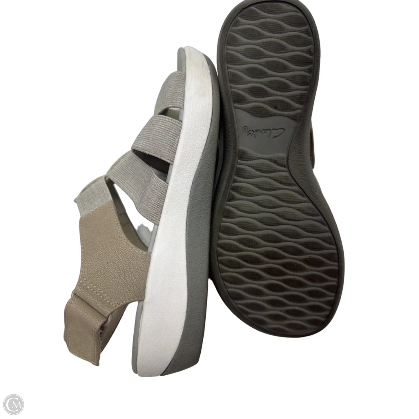 Sandals Flats By Clarks In Grey, Size: 6.5