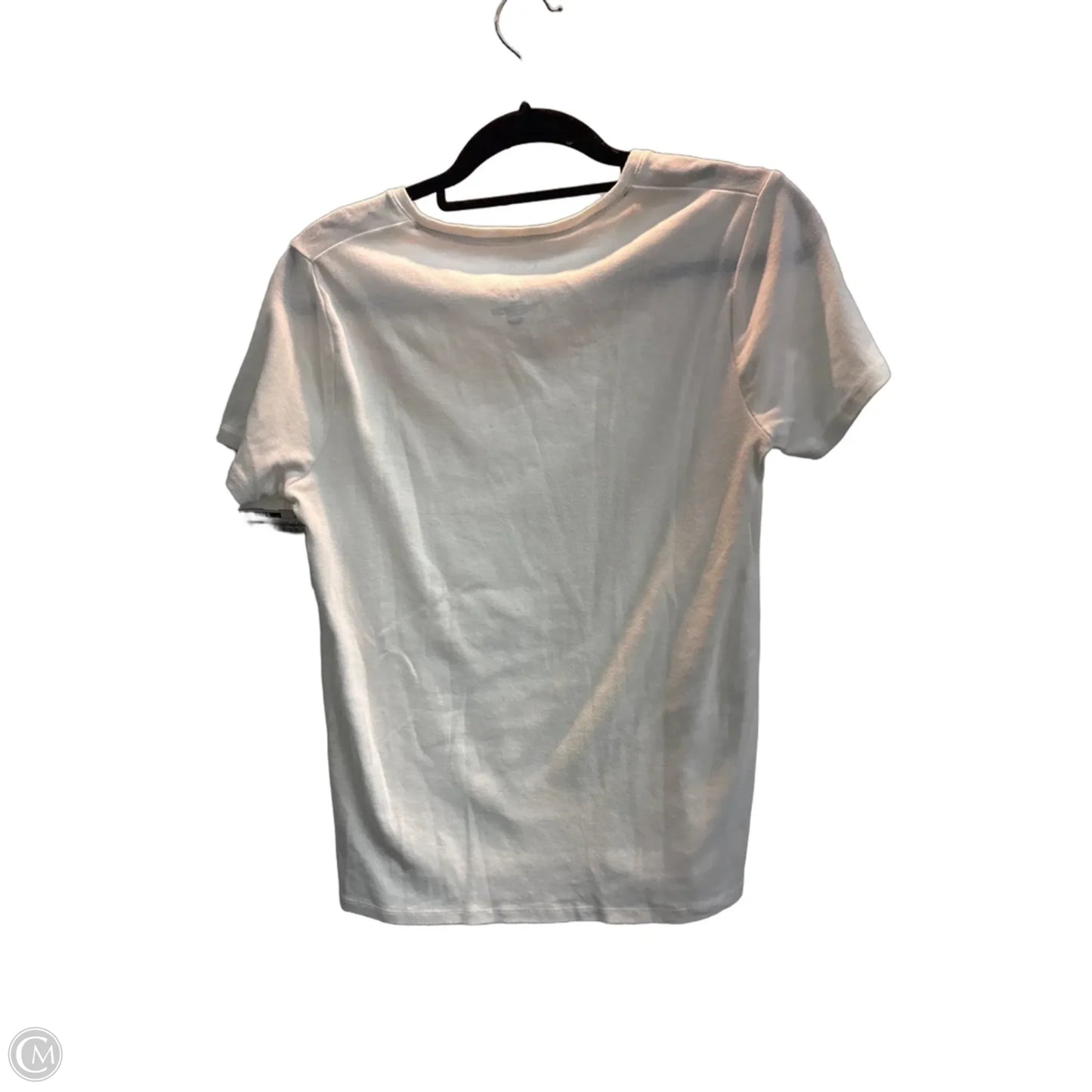 Top Short Sleeve Basic By Croft And Barrow In White, Size: M