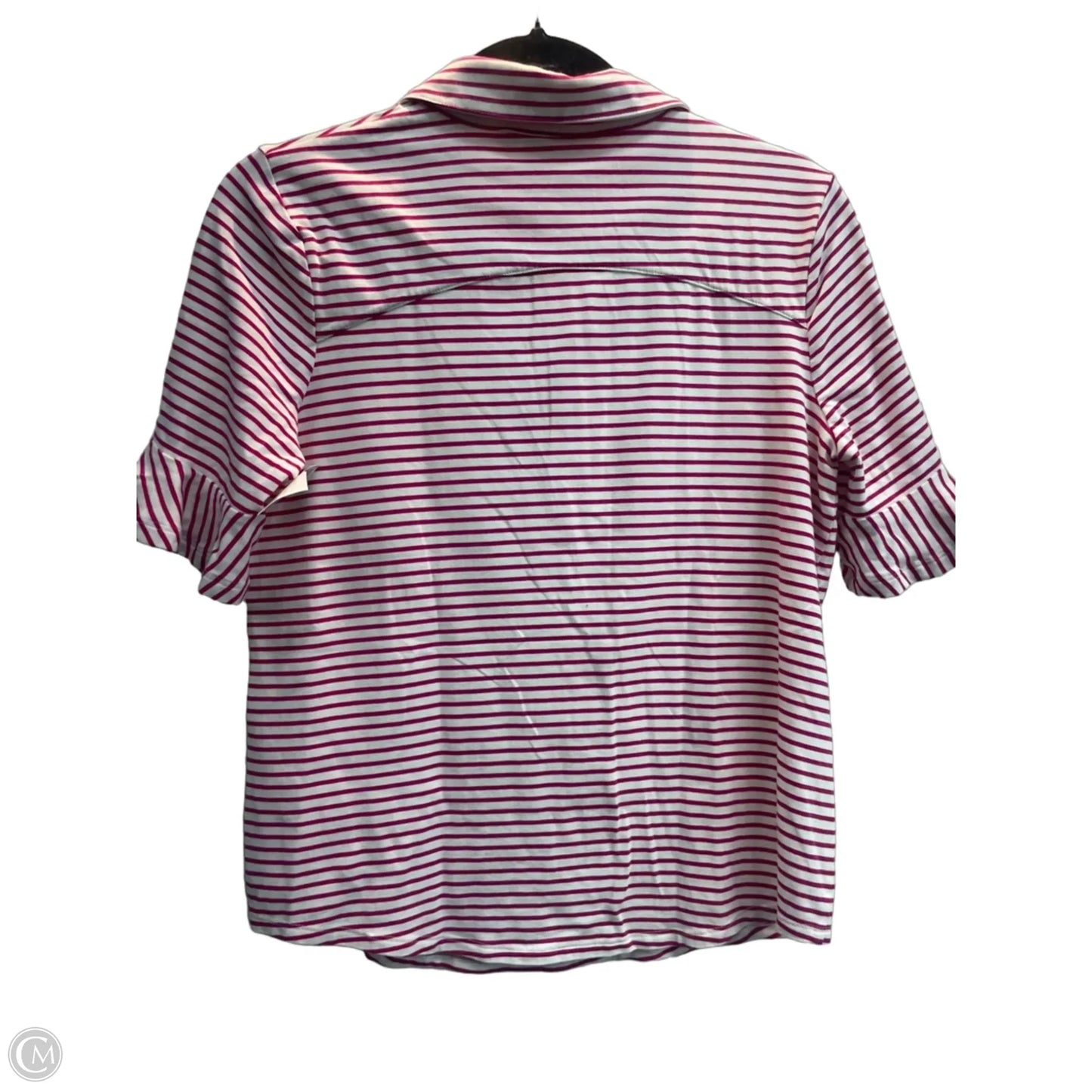 Top Short Sleeve By Chicos In Striped Pattern, Size: S