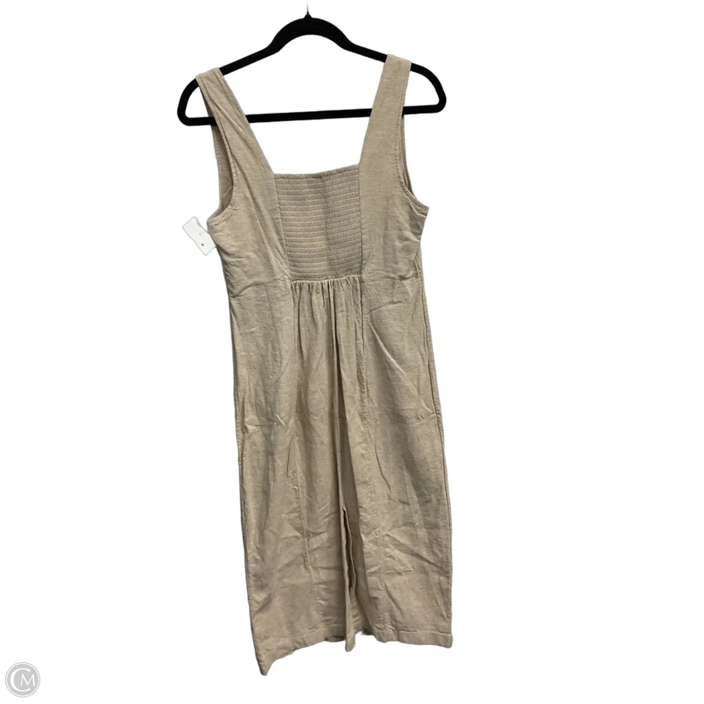 Dress Casual Midi By Old Navy In Tan, Size: M