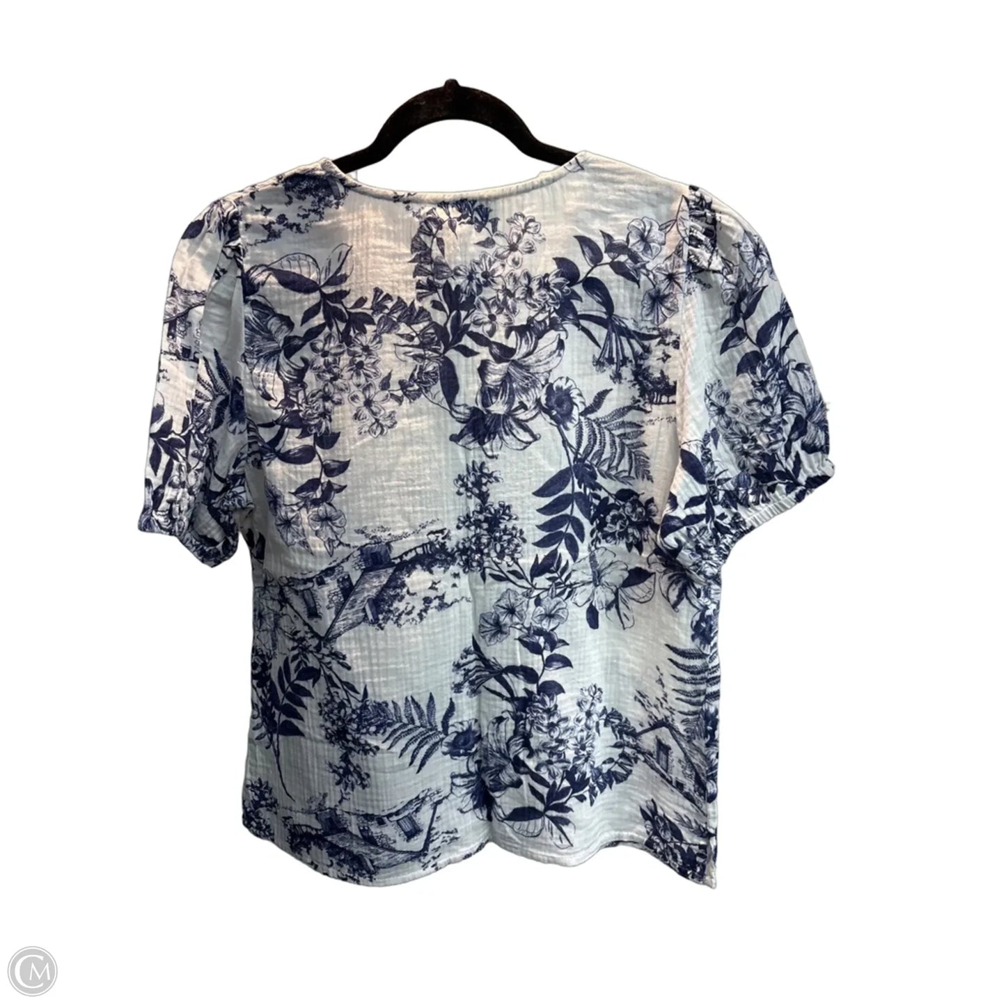 Top Short Sleeve By Cece In Floral Print, Size: M
