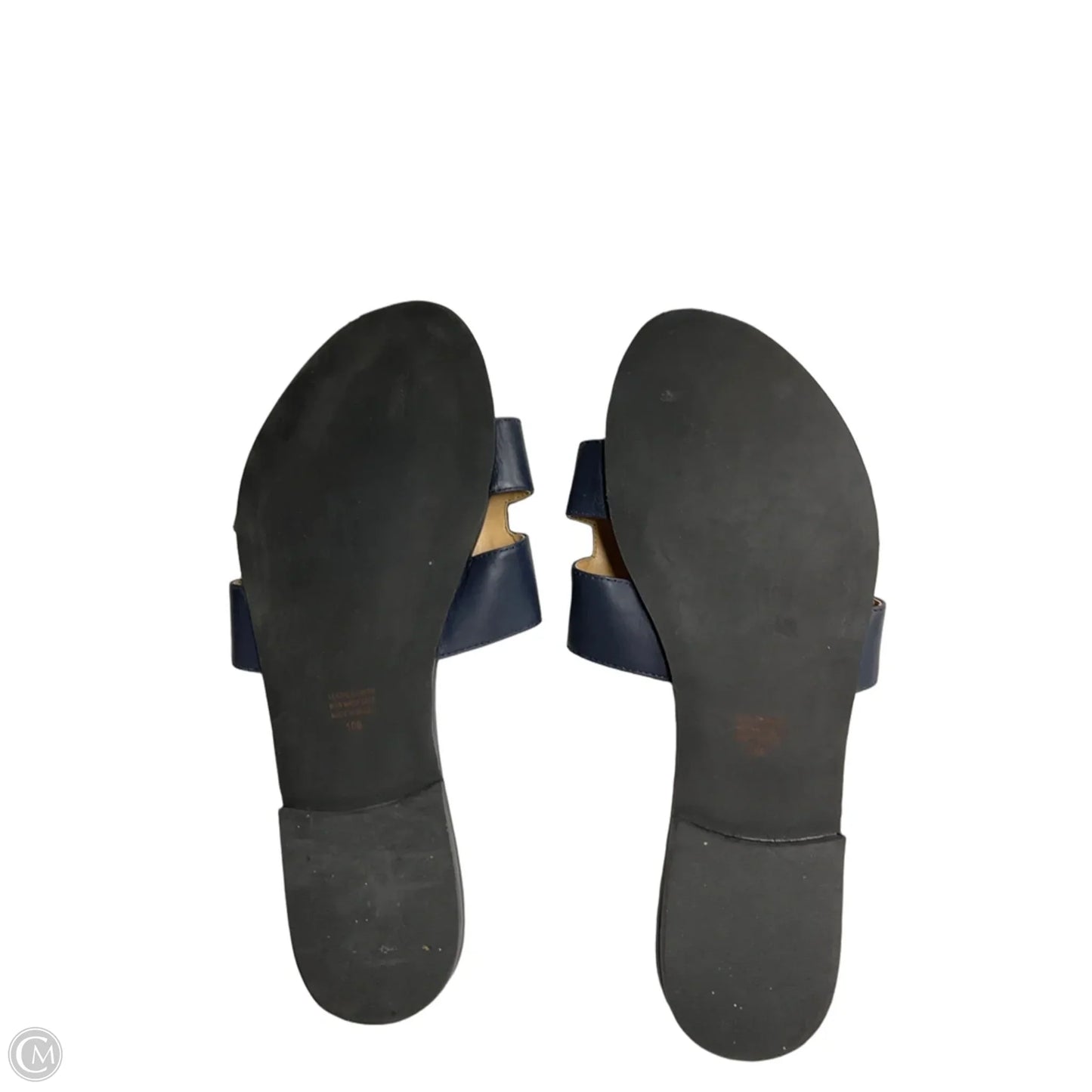 Sandals Flats By Clothes Mentor In Navy, Size: 10