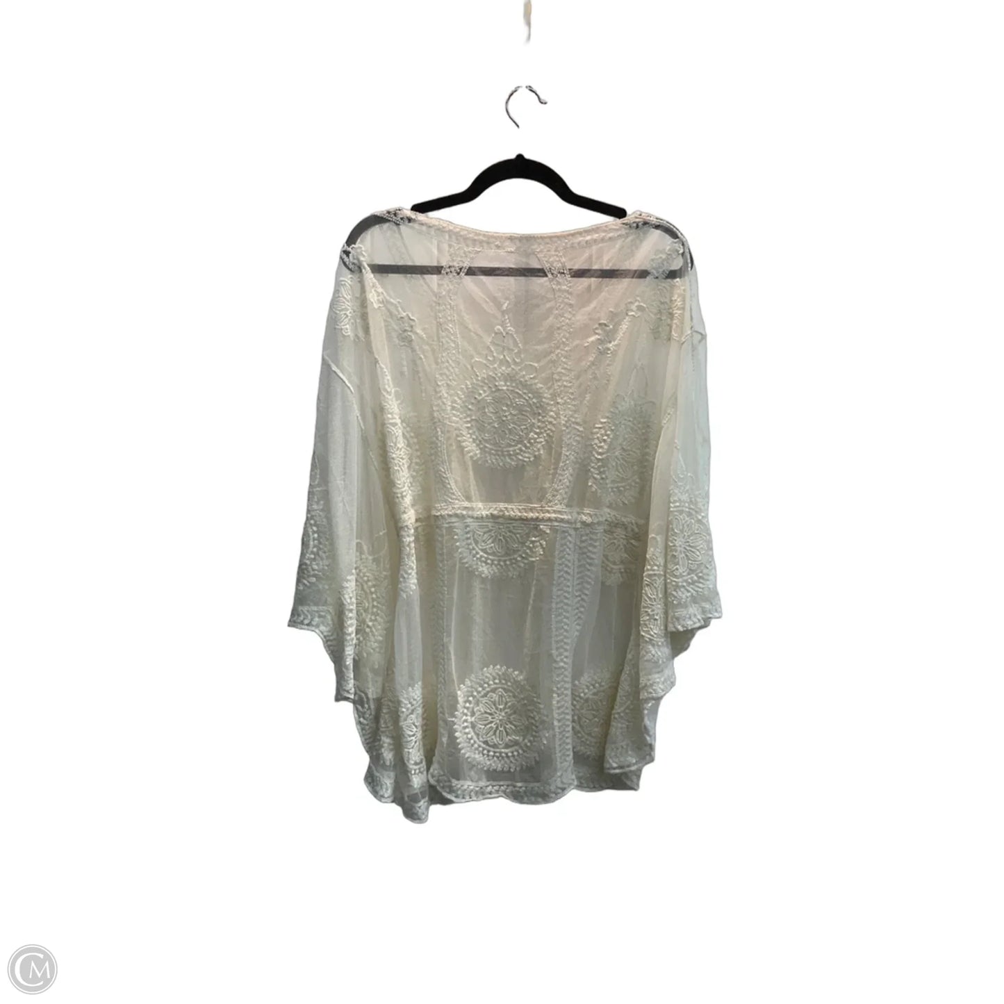 Swimwear Cover-up By Clothes Mentor In Cream, Size: Osfm