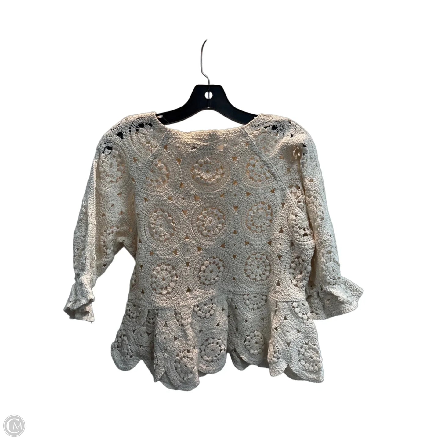 Top 3/4 Sleeve By Solitaire In White, Size: S