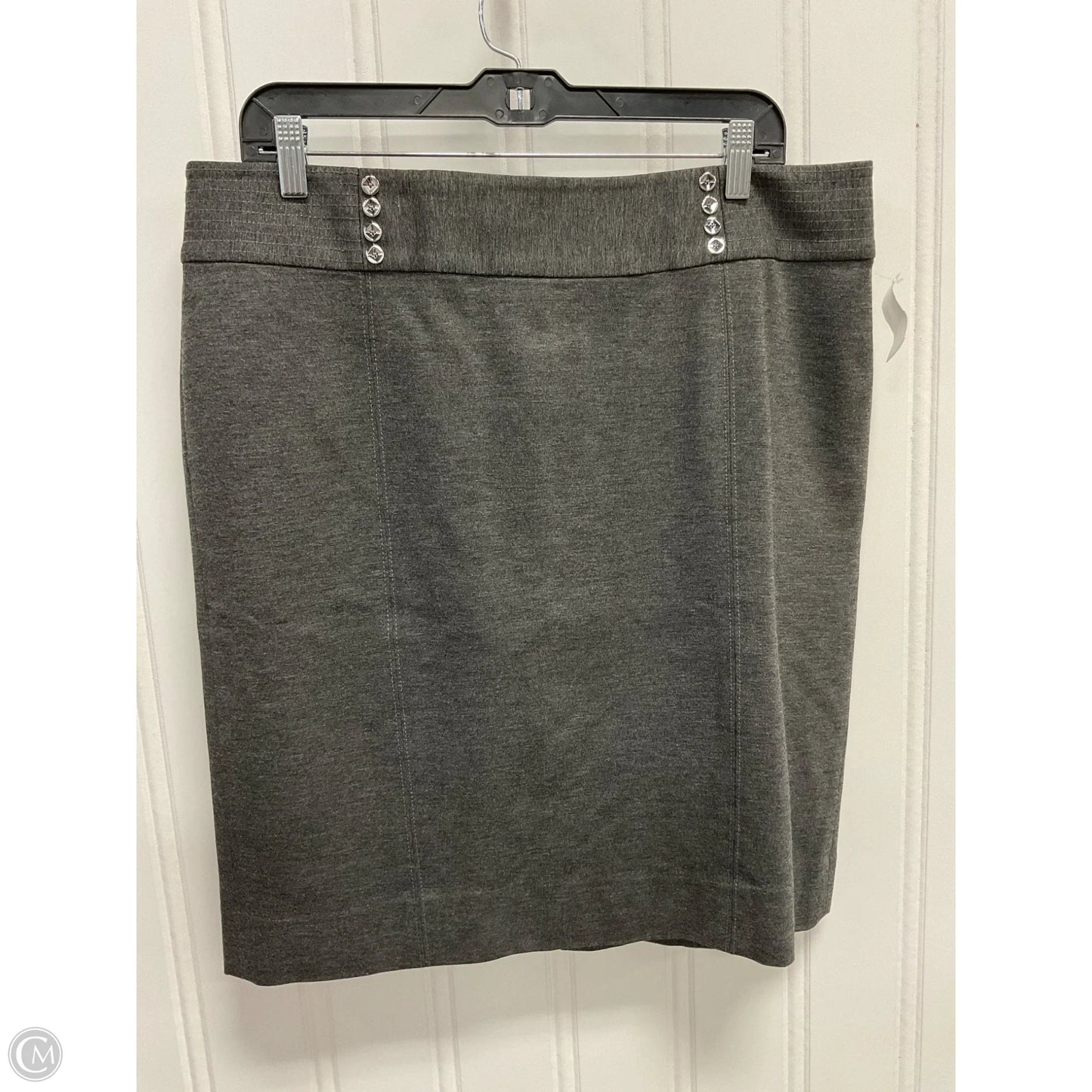 Skirt Midi By White House Black Market In Grey, Size: 14