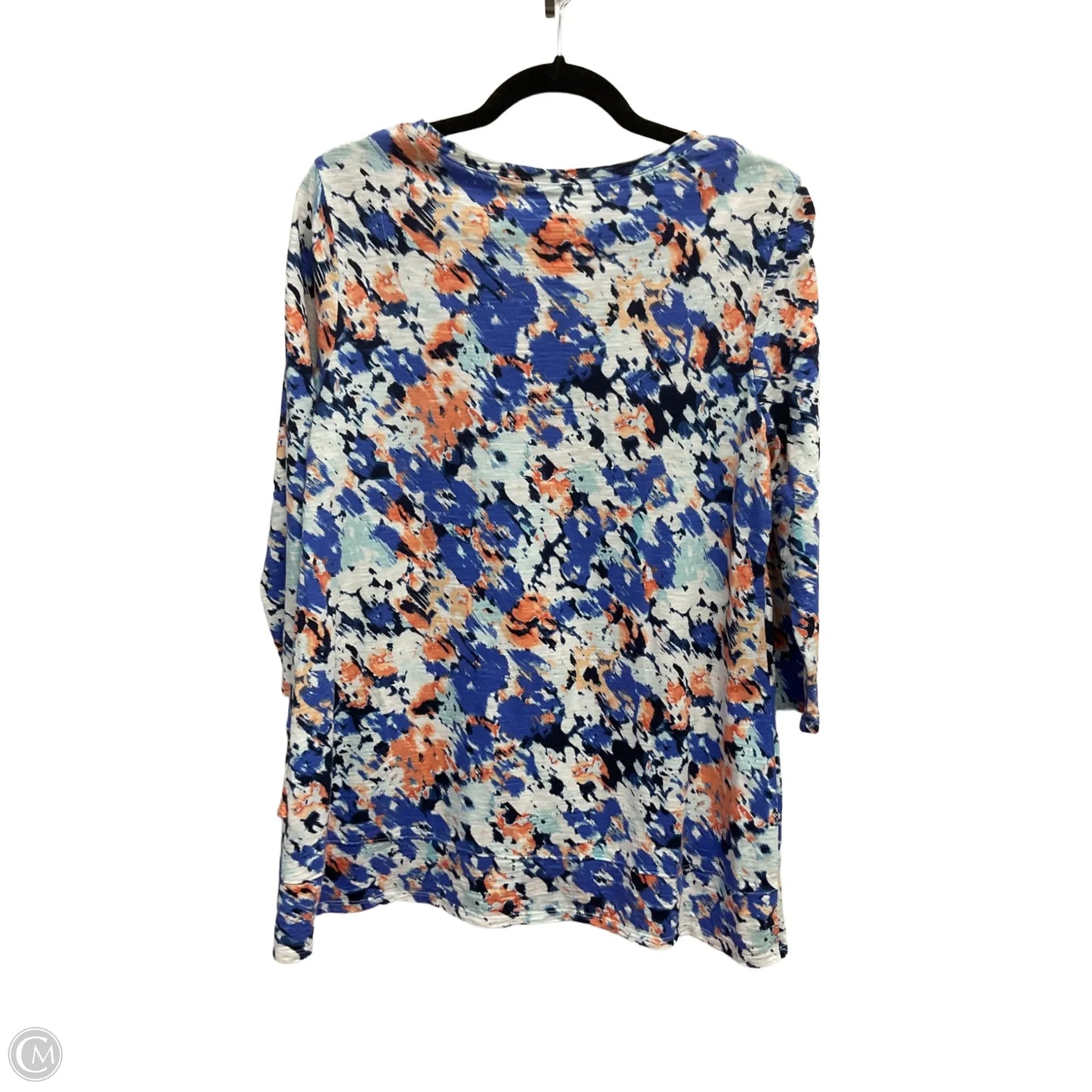 Top 3/4 Sleeve By Chicos In Multi-colored, Size: M