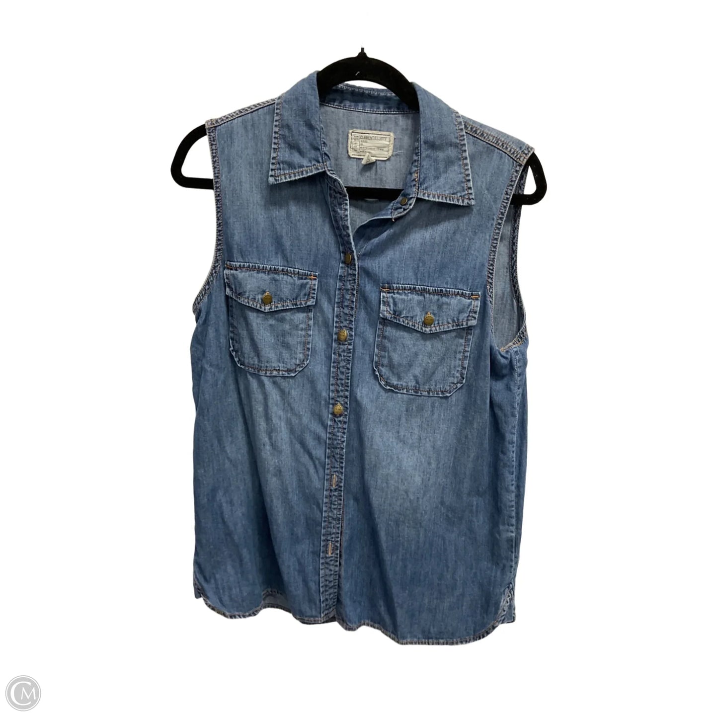 Top Sleeveless By Current/elliott In Blue Denim, Size: S