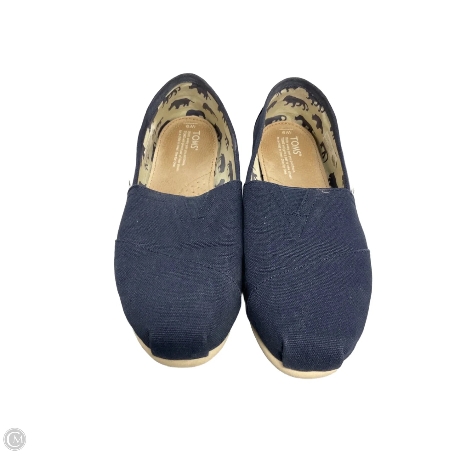 Shoes Flats By Toms In Navy, Size: 9