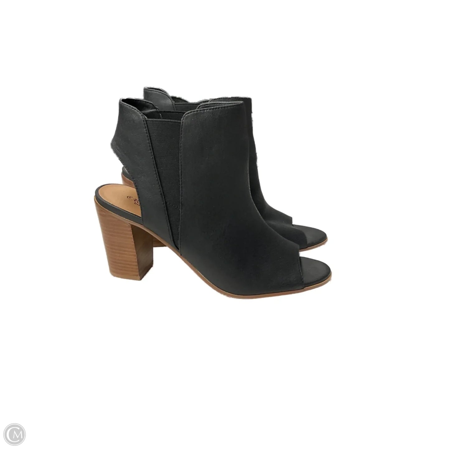 Sandals Heels Block By Crown Vintage In Black, Size: 8