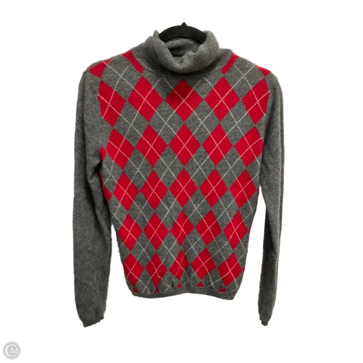 Sweater Cashmere By Apt 9 In Grey & Red, Size: M