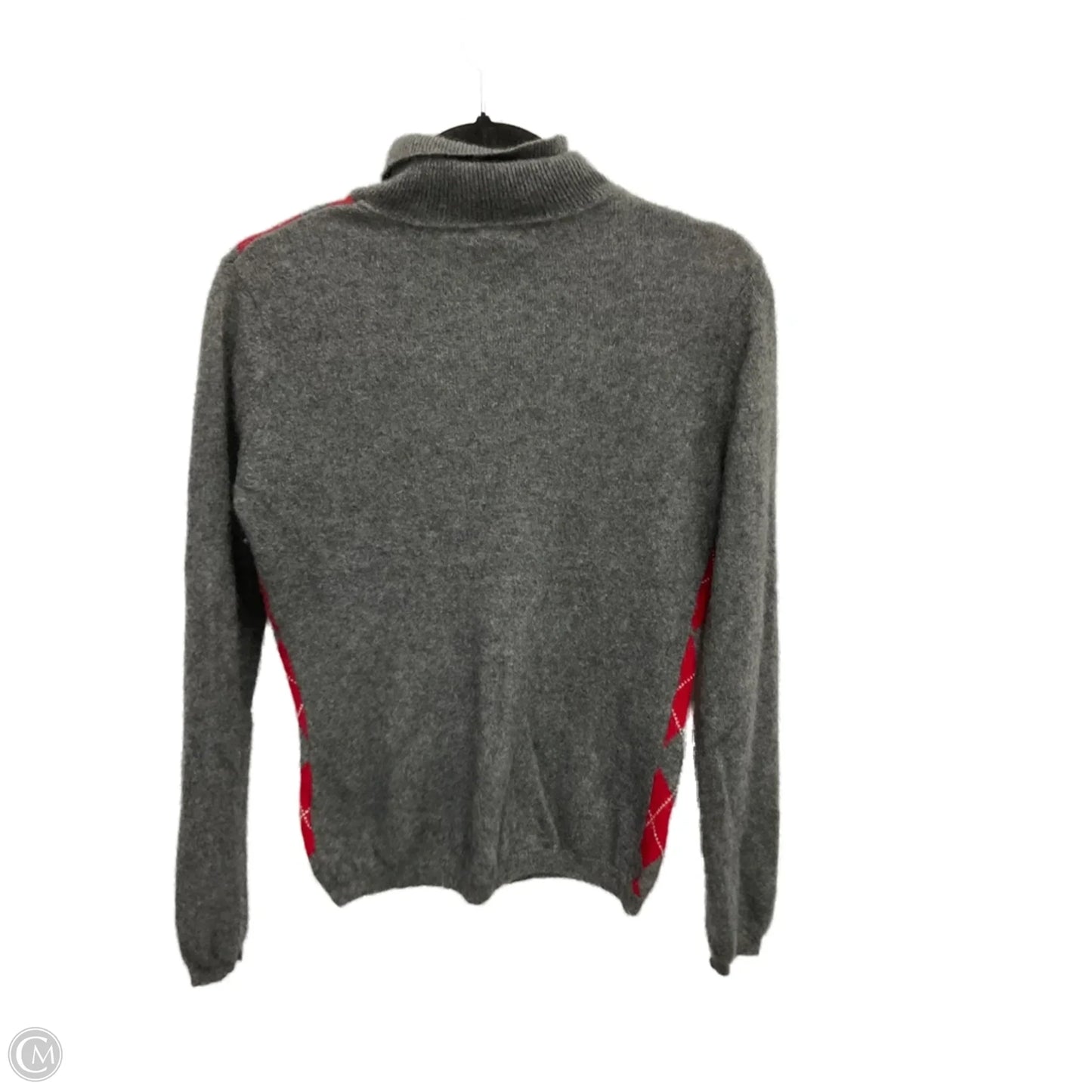 Sweater Cashmere By Apt 9 In Grey & Red, Size: M