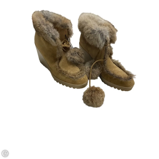 Boots Designer By Coach In Tan, Size: 8