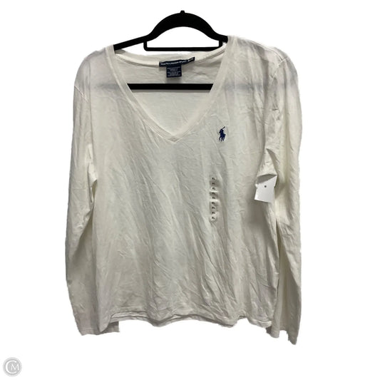 Top Long Sleeve Basic By Ralph Lauren In White, Size: Xl