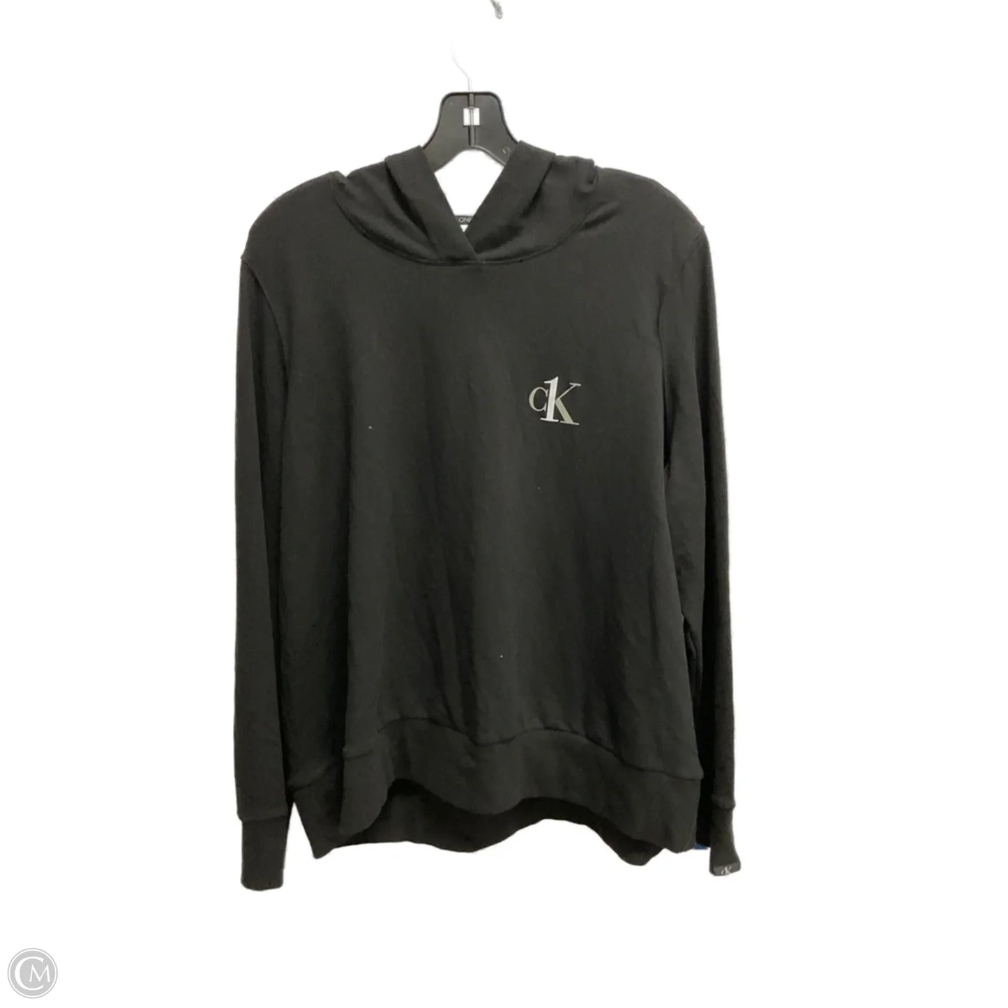 Sweatshirt Hoodie By Calvin Klein In Black, Size: 1x