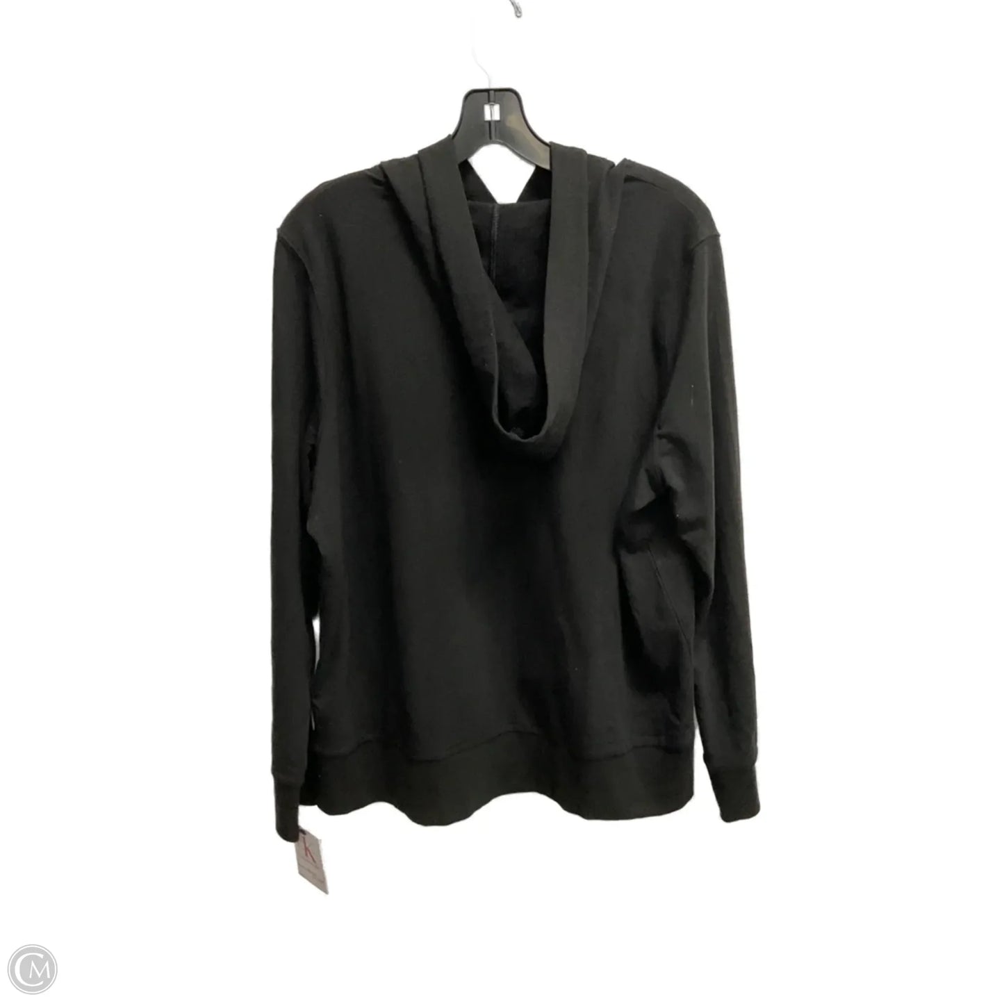 Sweatshirt Hoodie By Calvin Klein In Black, Size: 1x