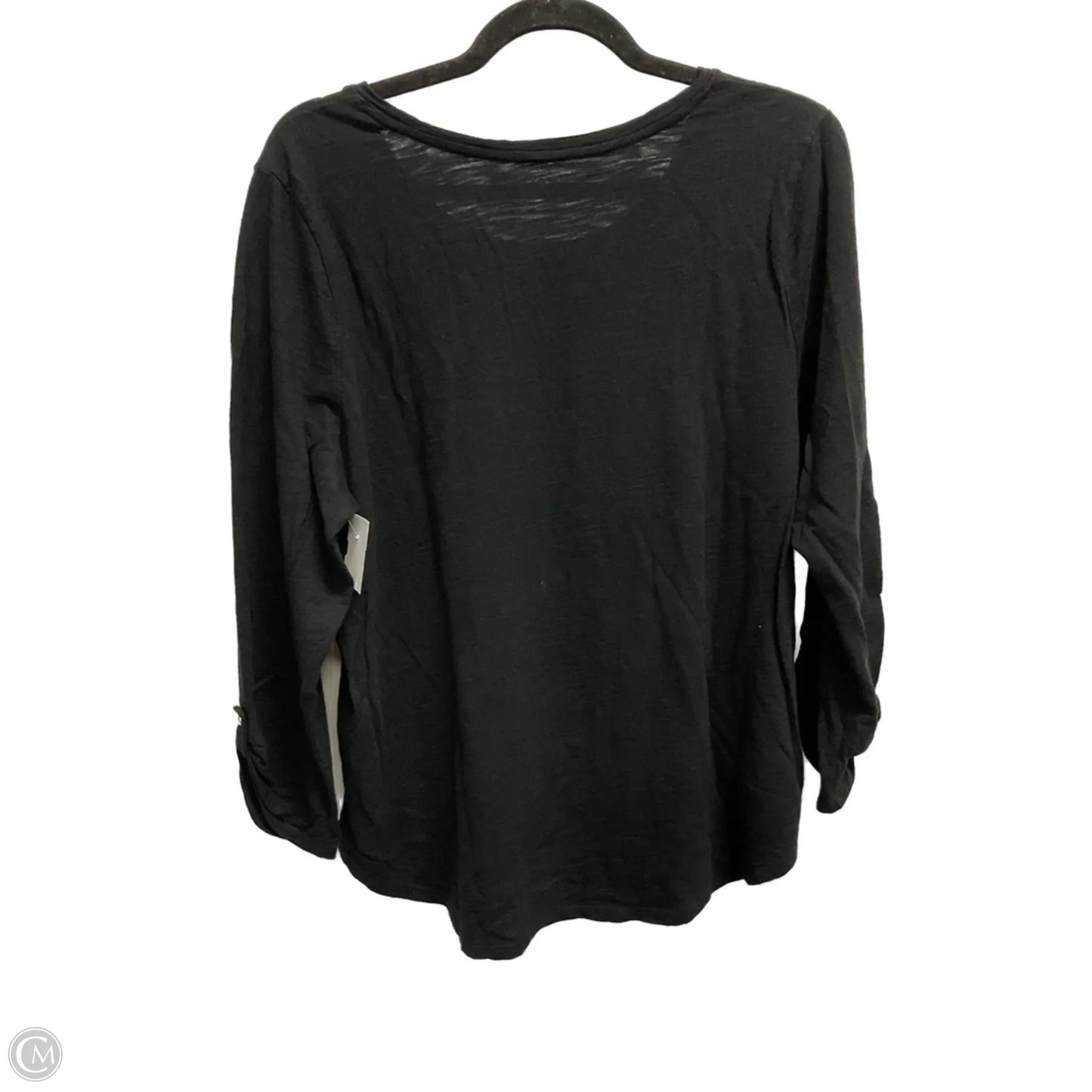 Top Long Sleeve Basic By Chicos In Black, Size: Xl