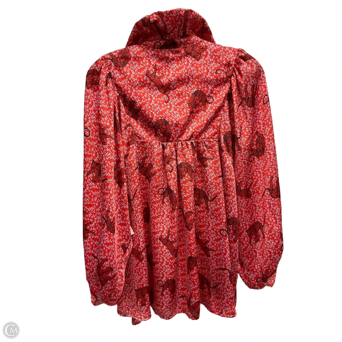 Blouse Long Sleeve By Adrienne In Animal Print, Size: S