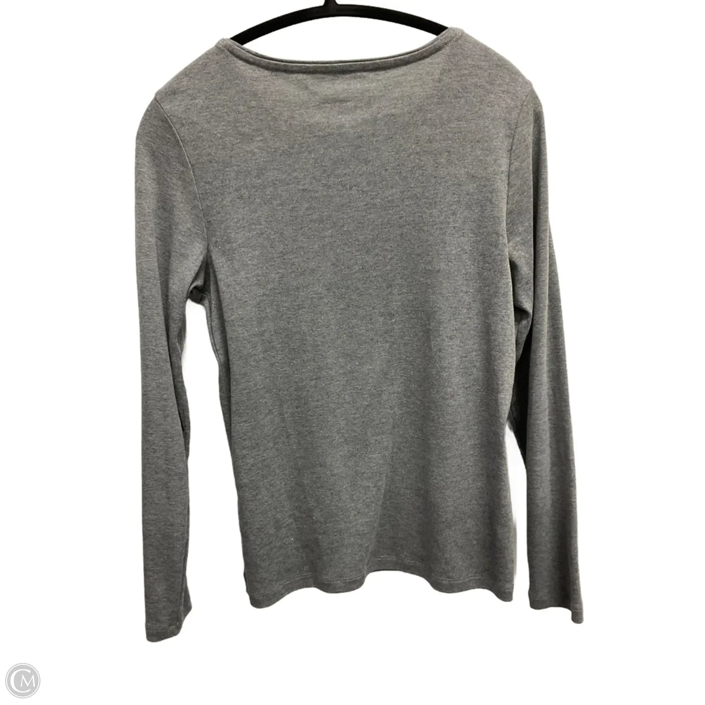 Top Long Sleeve Basic By Christopher And Banks In Grey, Size: S