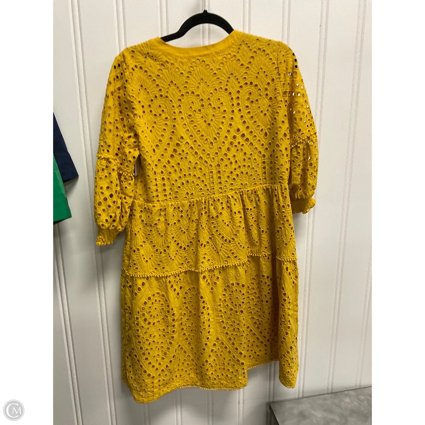 Dress Casual Midi By Chicos In Yellow, Size: M