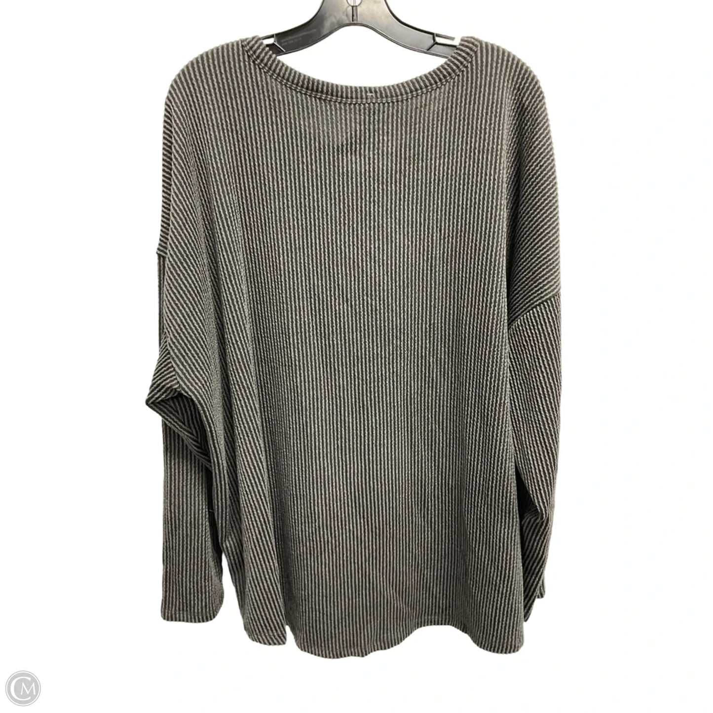 Top Long Sleeve By Maurices In Grey, Size: 2x
