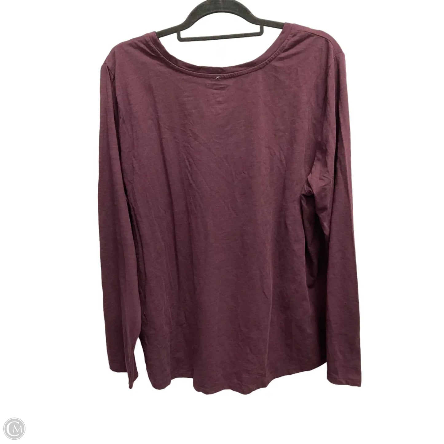 Top Long Sleeve Basic By Sonoma In Purple, Size: 2x