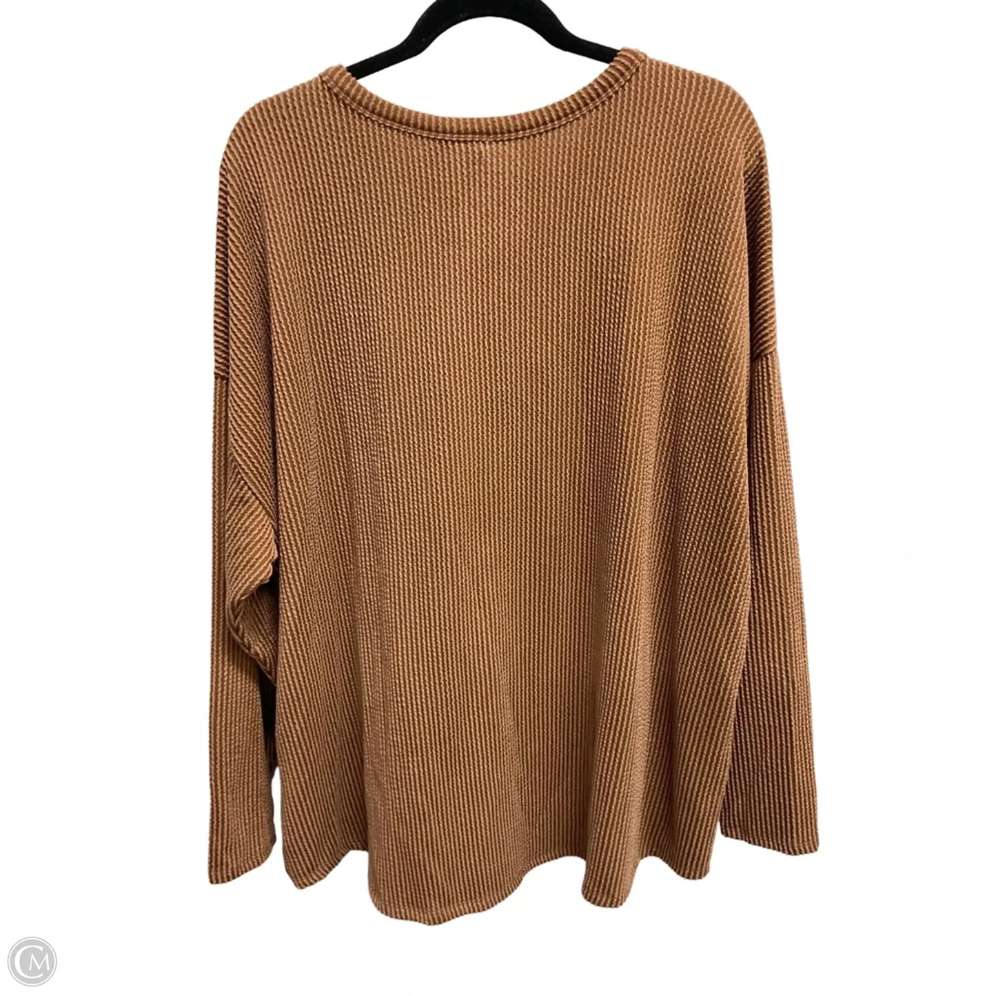Top Long Sleeve By Maurices In Brown, Size: 2x
