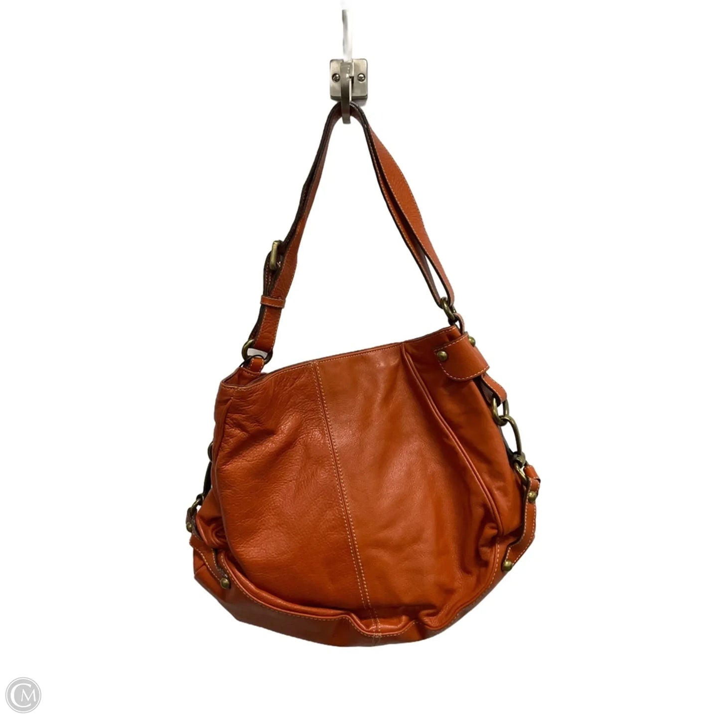 Handbag Leather By Cma, Size: Medium
