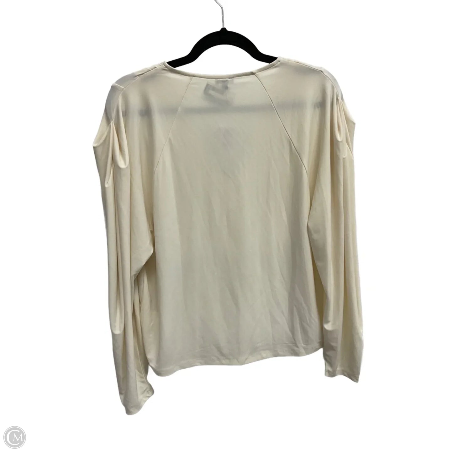 Blouse Long Sleeve By Express In Cream, Size: S