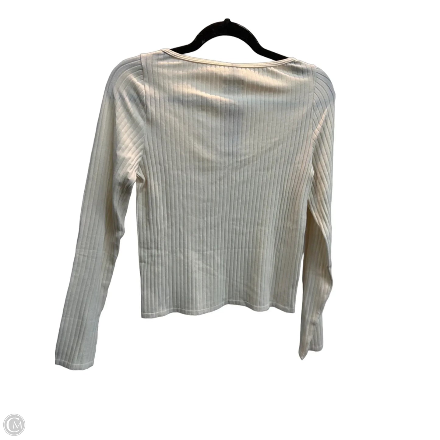 Top Long Sleeve Basic By Wild Fable In Cream, Size: L