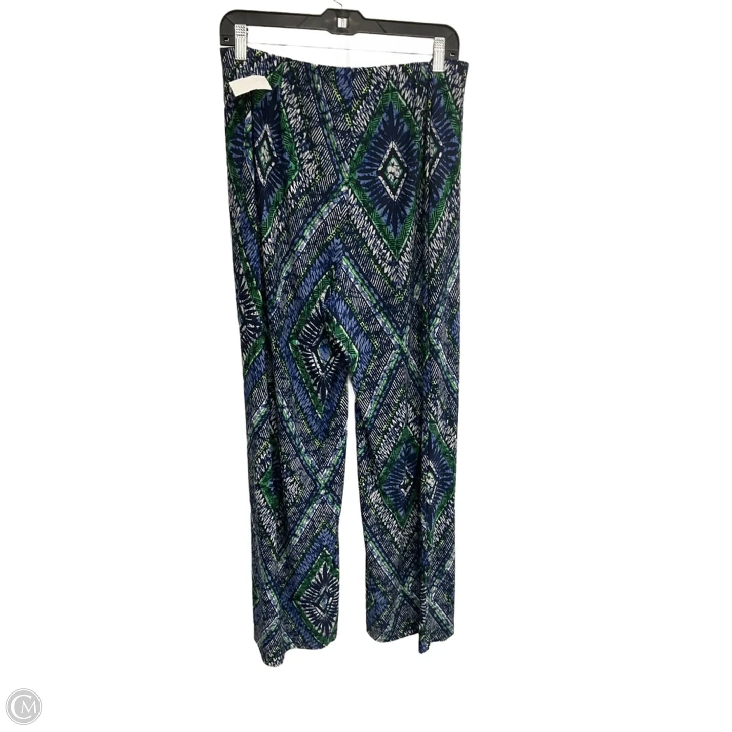 Pants Wide Leg By Chicos In Blue & Green, Size: 16