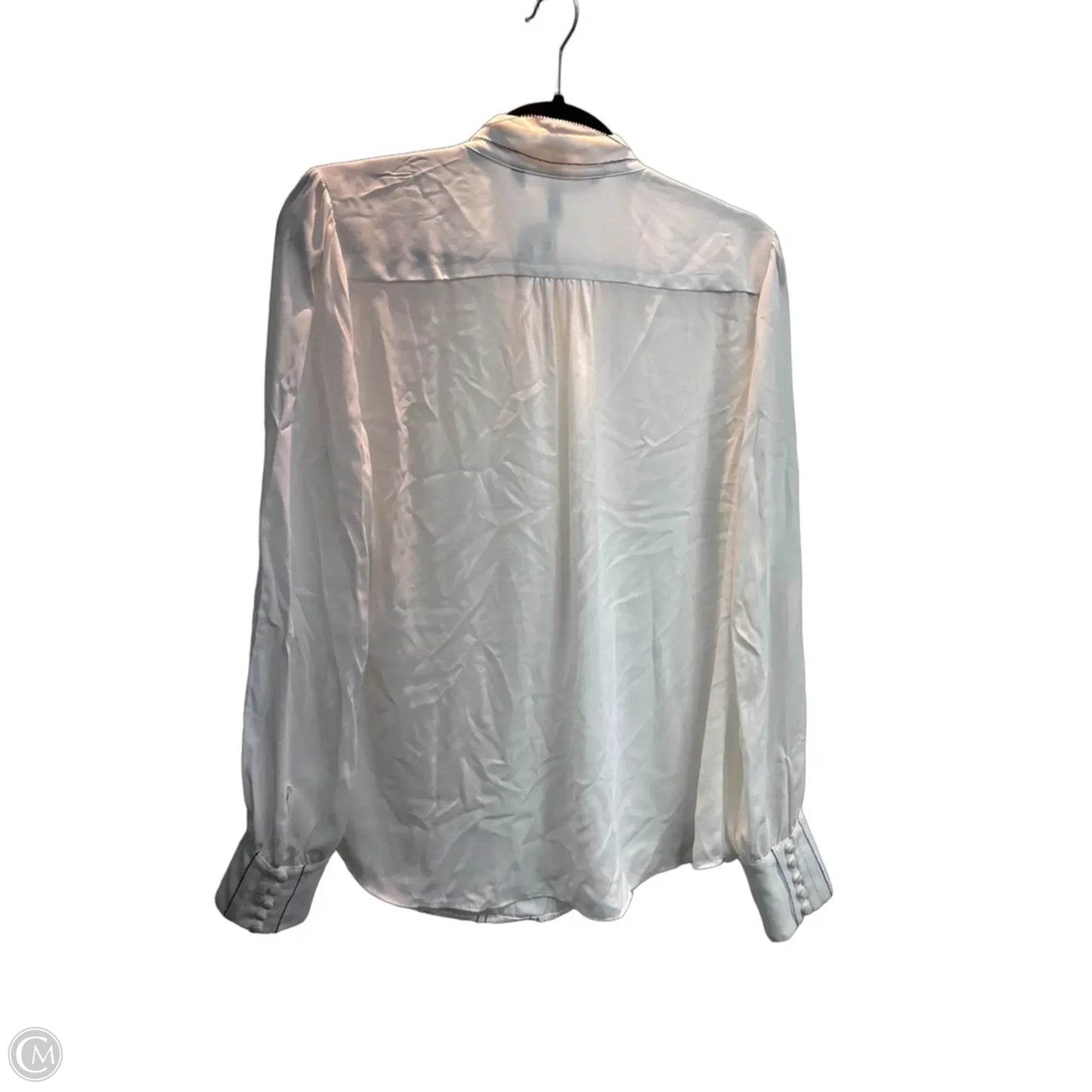 Blouse Long Sleeve By White House Black Market In White, Size: M