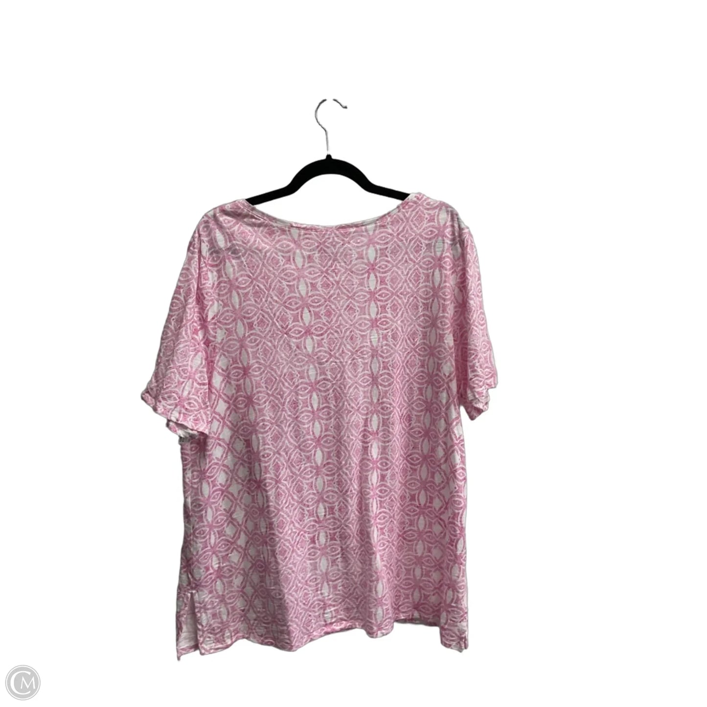 Top Short Sleeve Basic By Chicos In Pink, Size: Xl